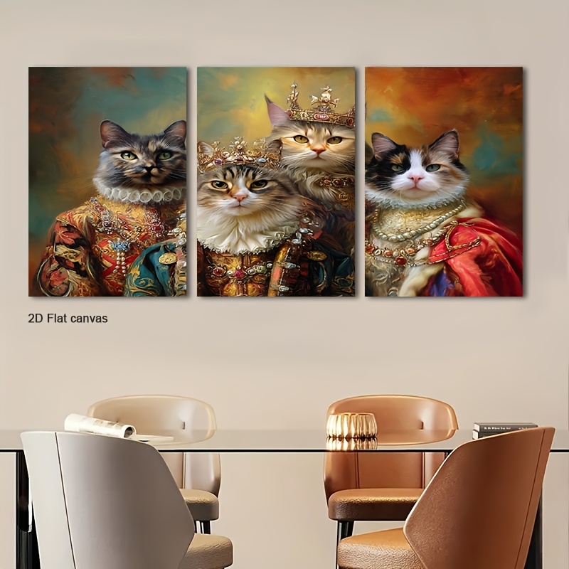Canvas Wrap Ready - 3-częściowy zestaw uroczych obrazków z kotkami